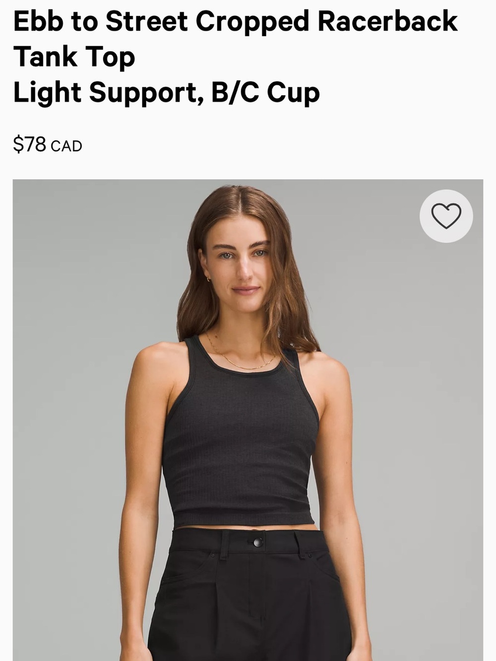 Lululemon racerback tank top